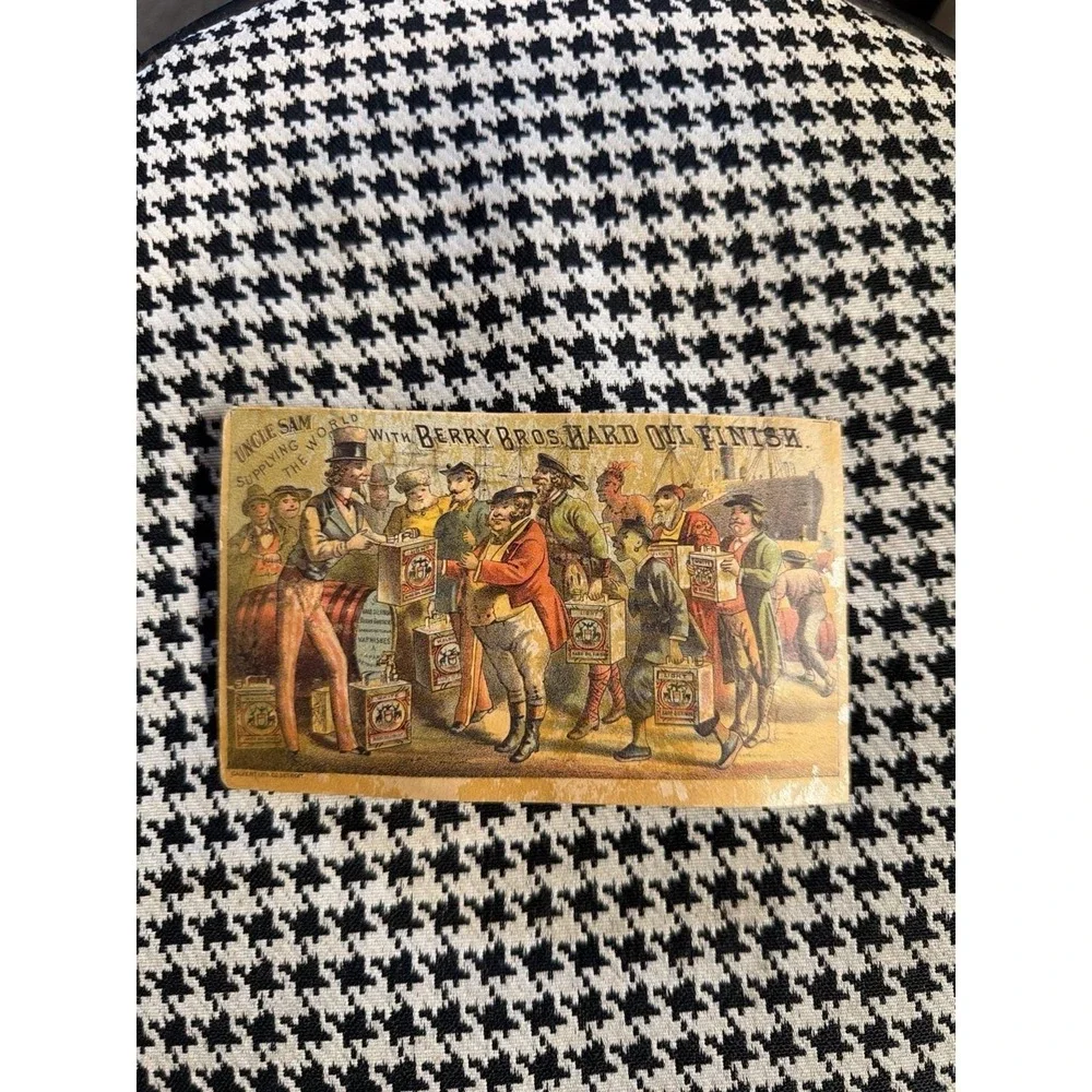 Antique Berry Brothers Hard Oil Finish Advertising Trade Card Victorian‎ Detroit